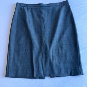 J CREW Grey Bi-Stretch Wool 1035 Italian skirt size 8